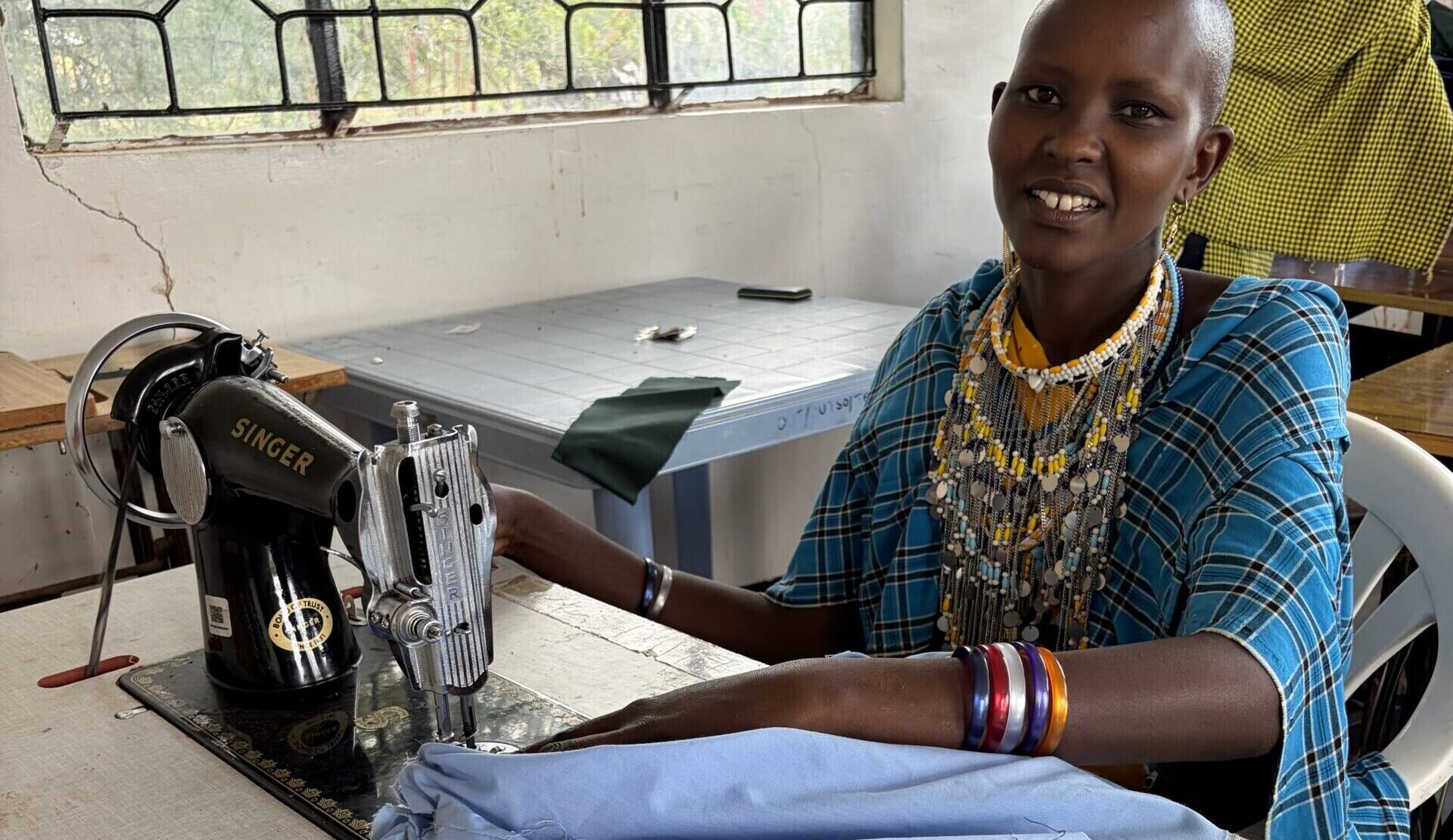 woman at sewing machine